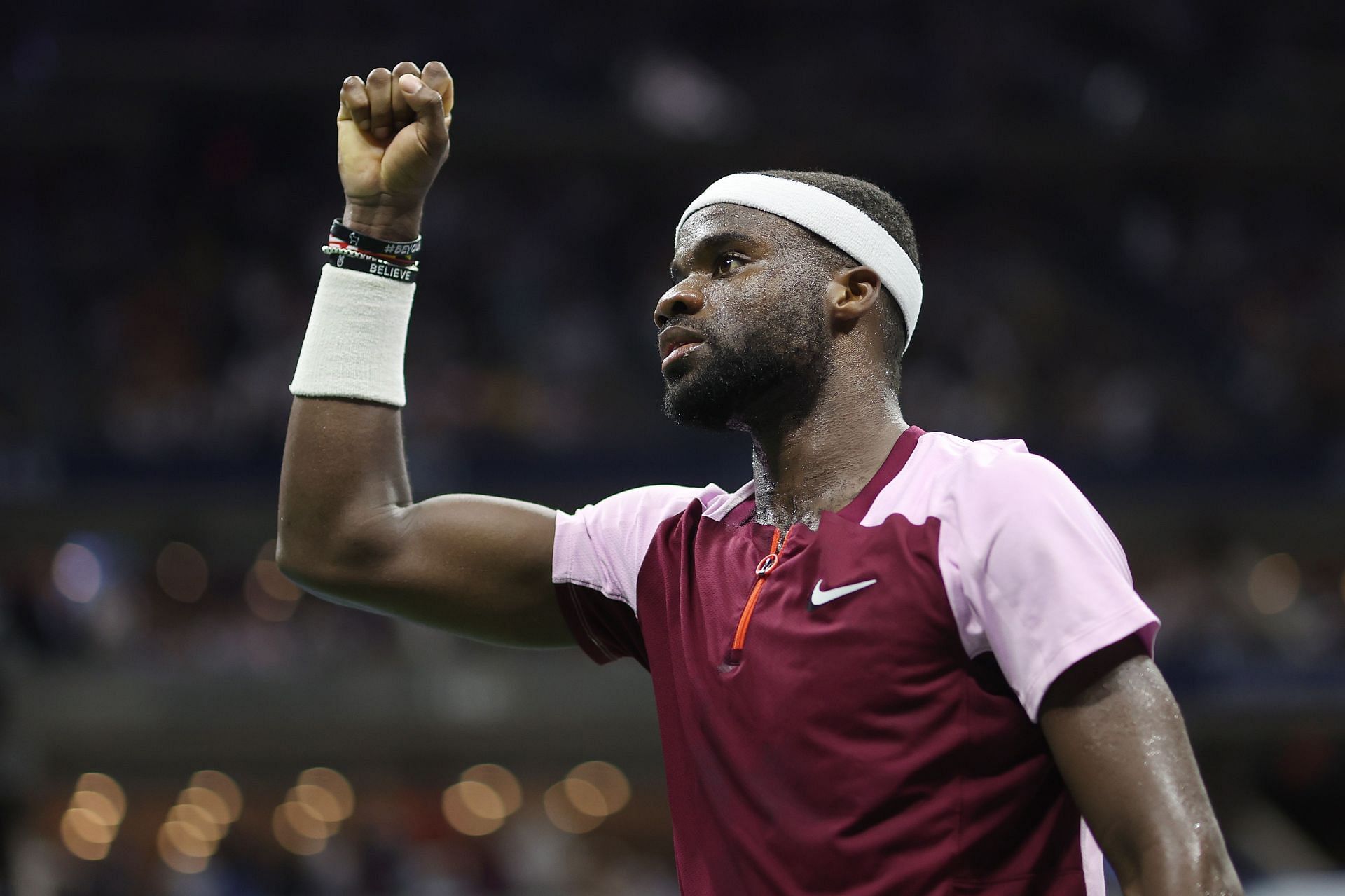 Frances Tiafoe during his semifinal on Friday