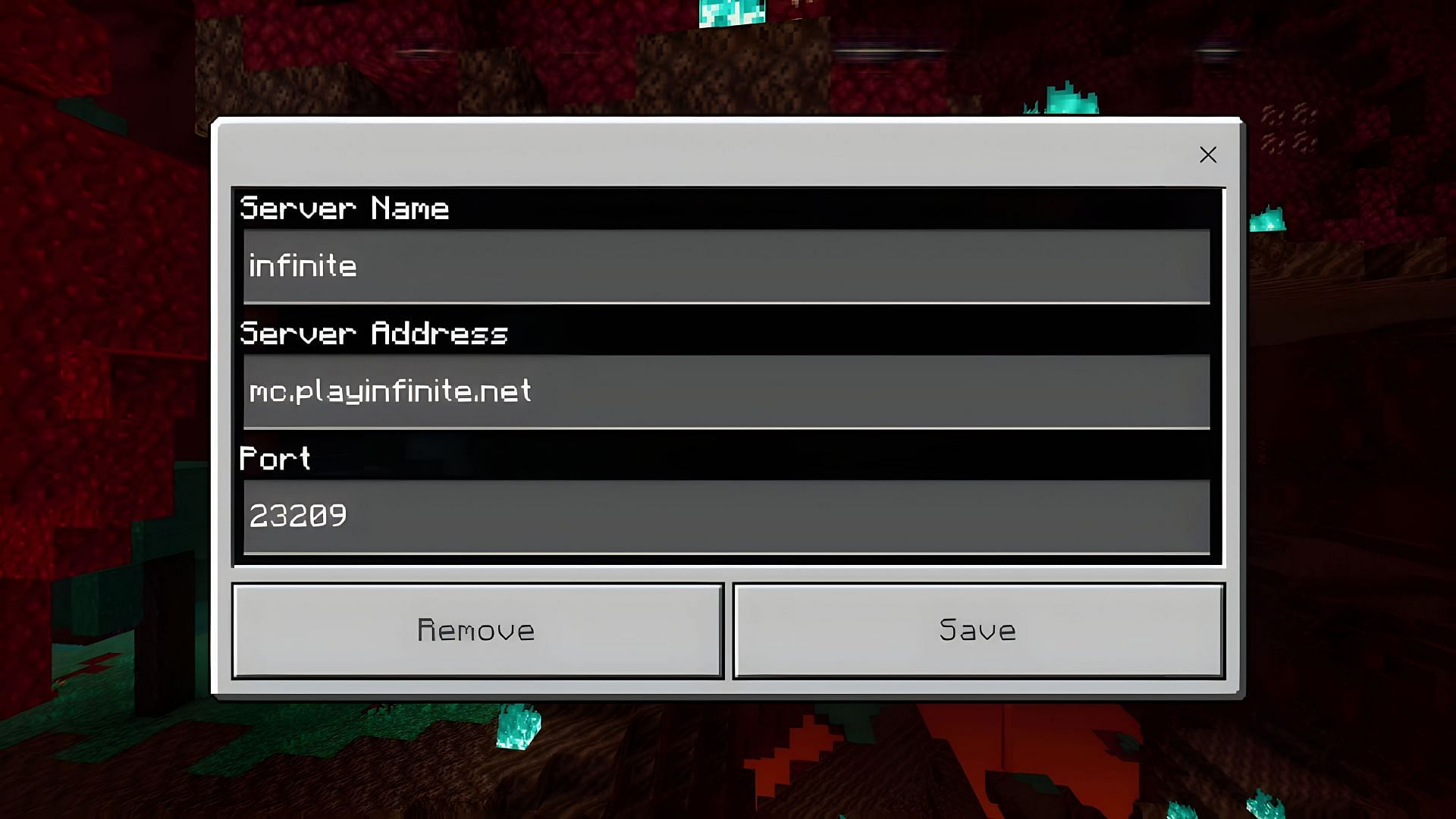 Server ports (Image via Youtube/Infinite Network MC)