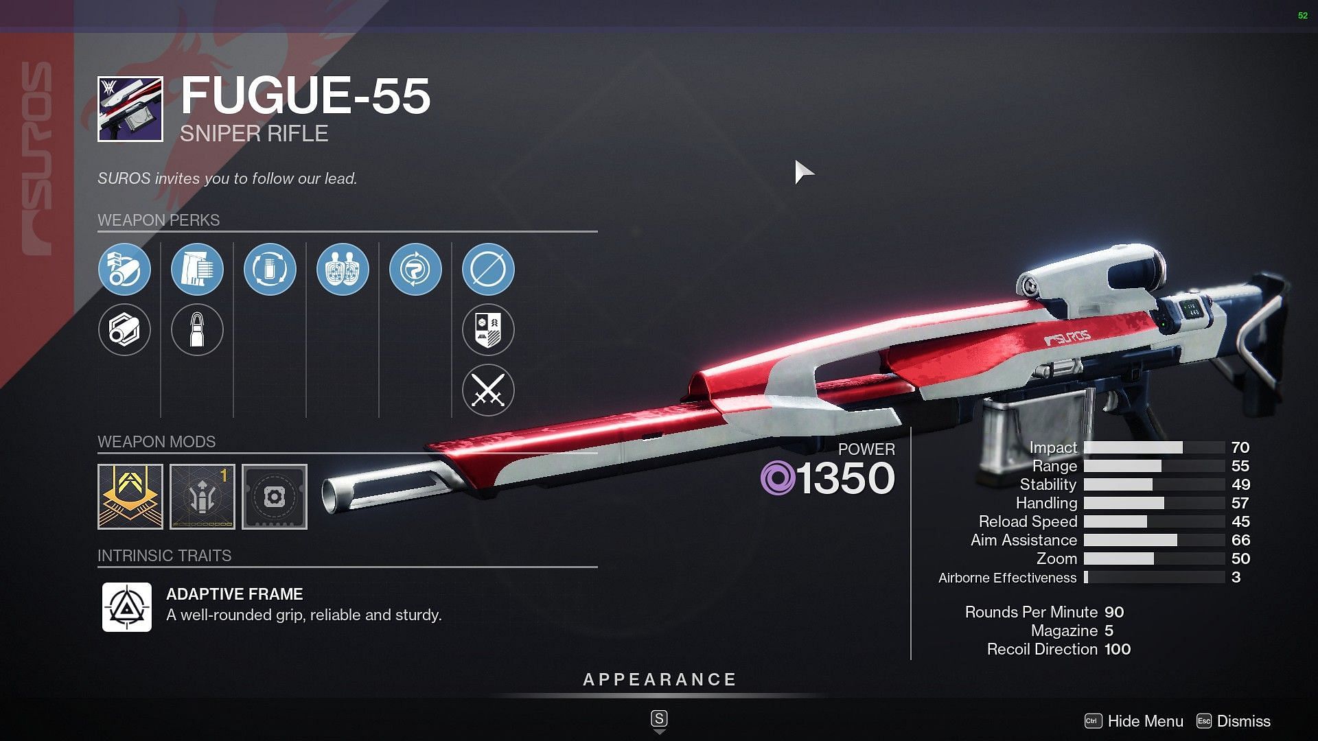 This week&#039;s Fugue-55 (Image via Destiny 2)