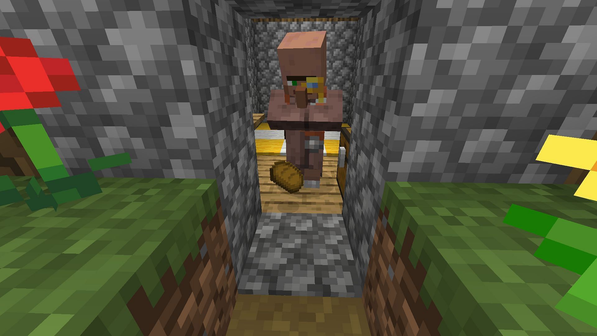 Villagers need more food items to breed than normal Minecraft mobs (image via Mojang)