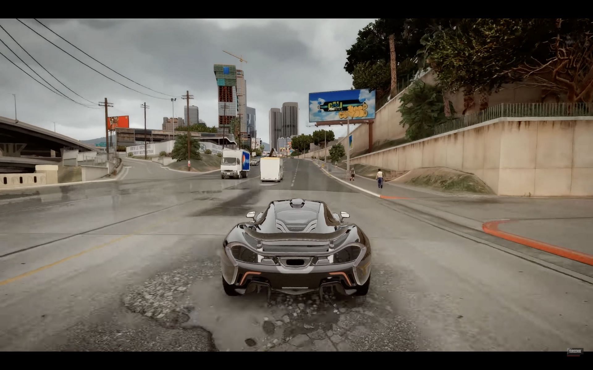 GTA 5 with high-end graphics mods bring out a visual spectacle. (Image via YouTube/Digital Dreams)