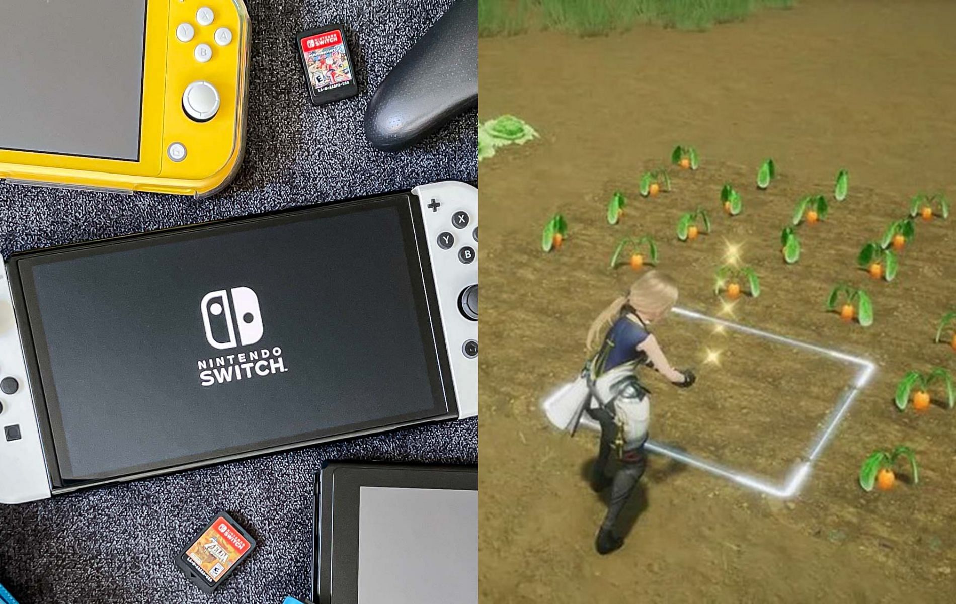 Is there a thing such as too many farming games? (Images via Nintendo/Square Enix)