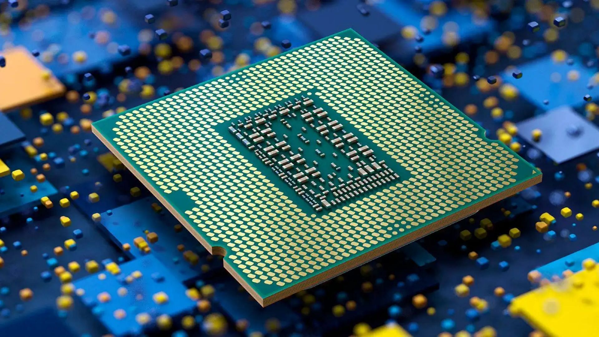 The base of a 13th Gen Raptor Lake CPU (Image via Intel)