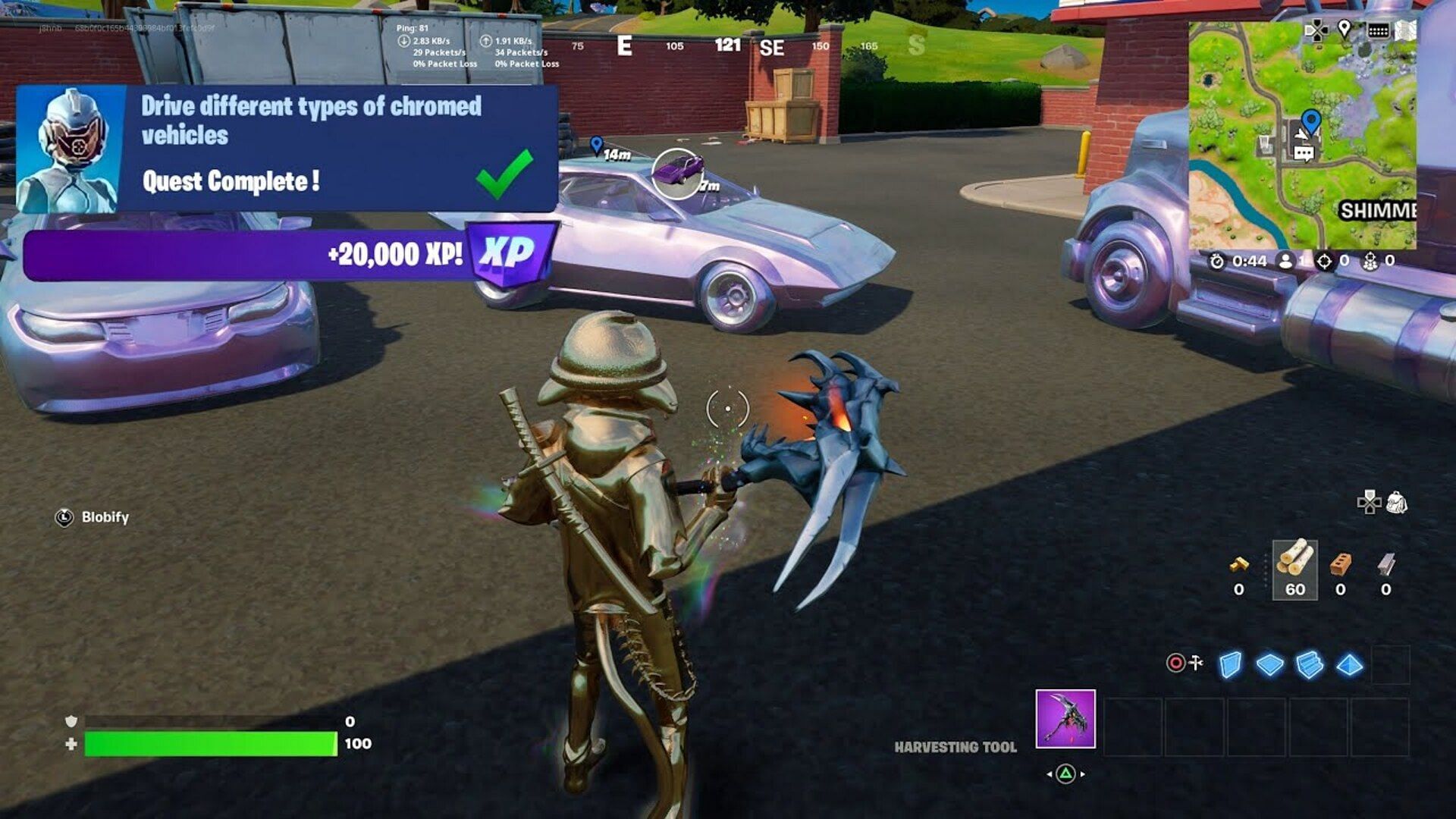 Fortnite has 4 different types of vehicles. (Image via YouTube/j8hnb)