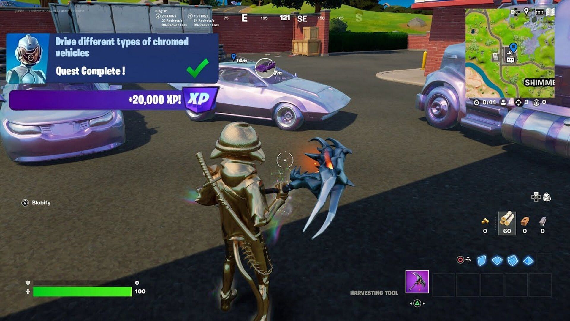 Fortnite: How to drive different types of chromed vehicles