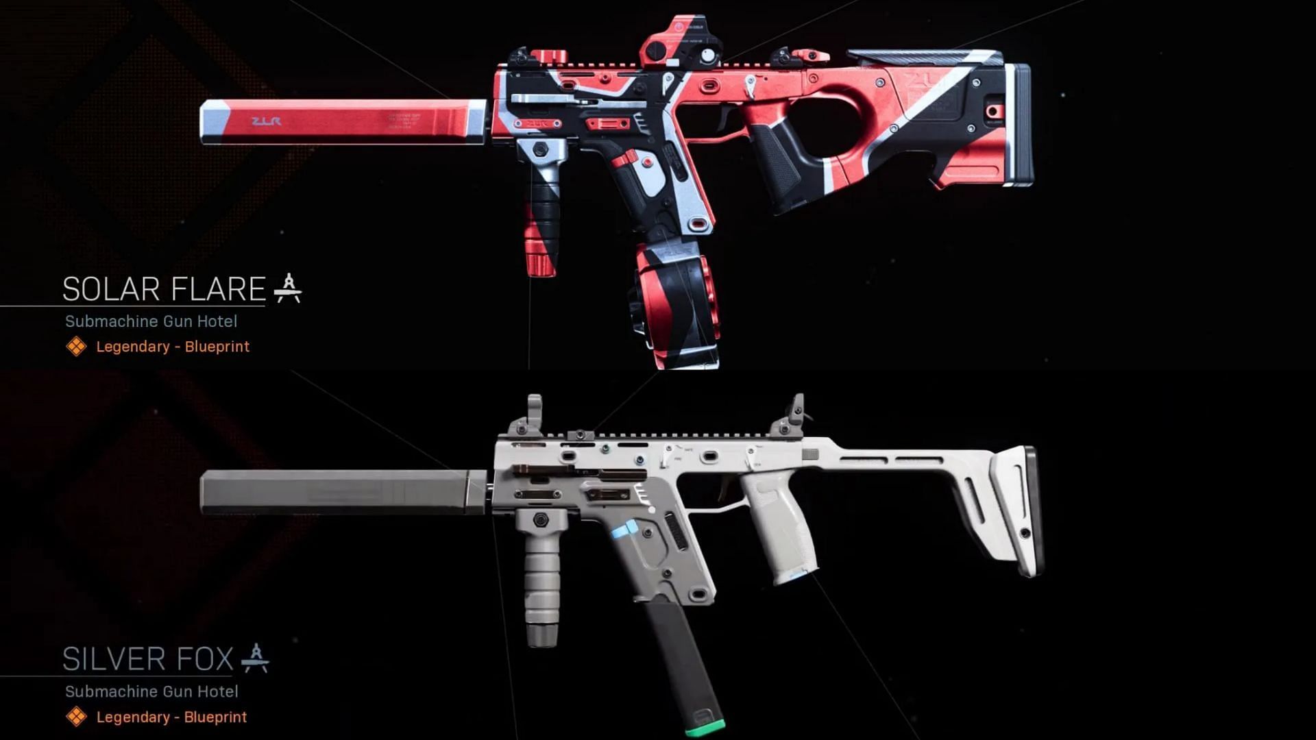 Some available blueprints for the Fennec SMG in-game (Image via Warzone/Activision)