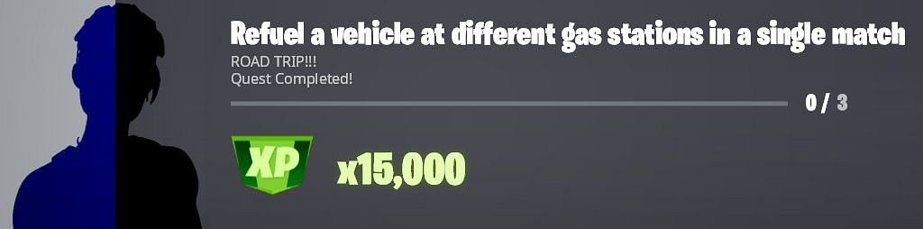 Refuel a vehicle at different gas stations in a single match in Fortnite to earn 15,000 XP (Image via Twitter/iFireMonkey)