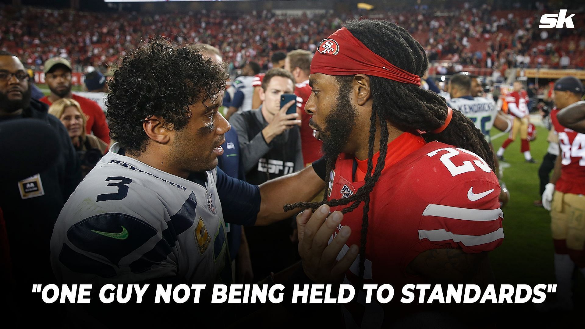 Richard Sherman claims Russell Wilson was coddled in Seattle