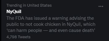 "The asteroid can't come soon enough" Hilarious Nyquil chicken memes