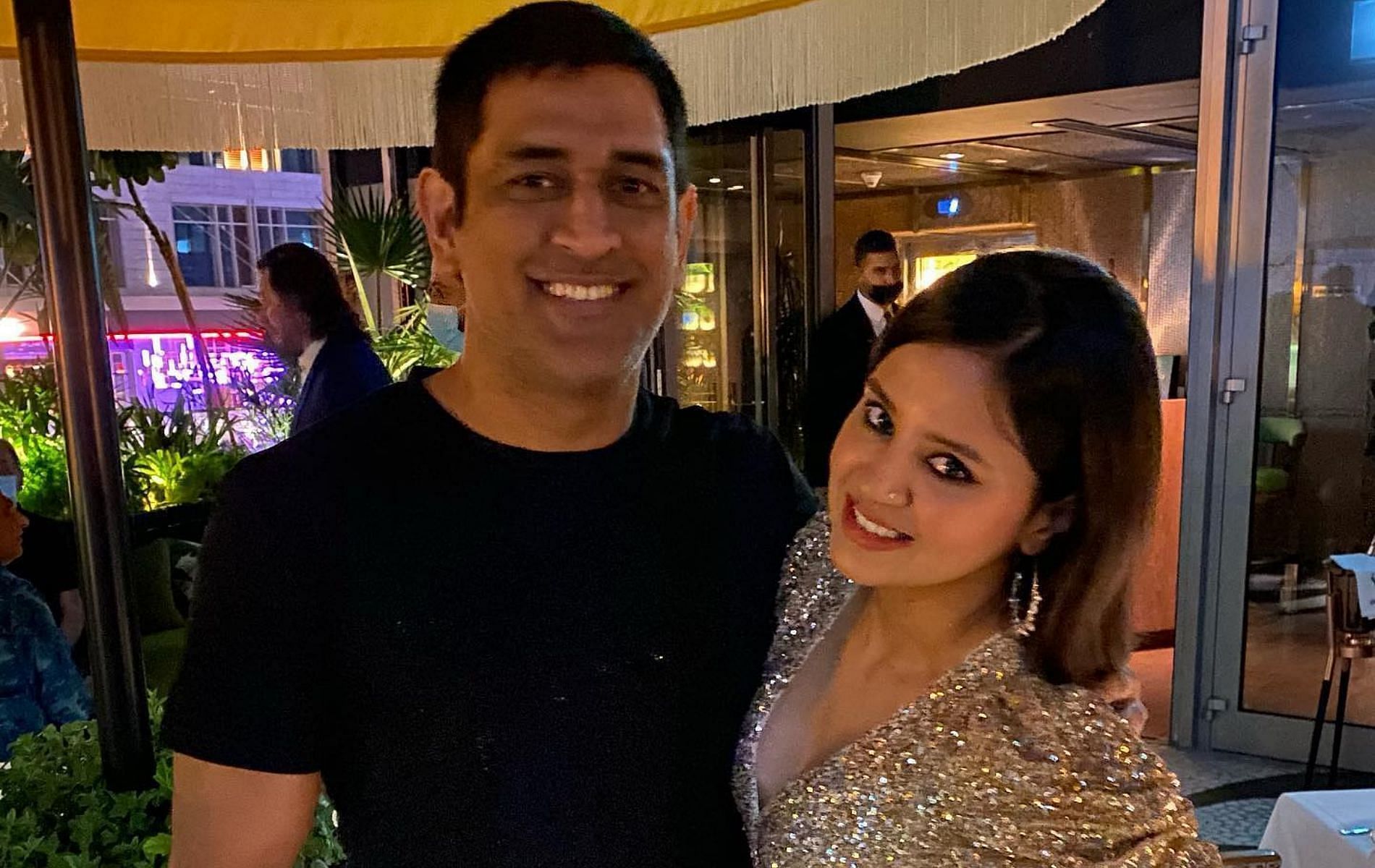 MS Dhoni (left) and Sakshi Dhoni. Pic: Instagram