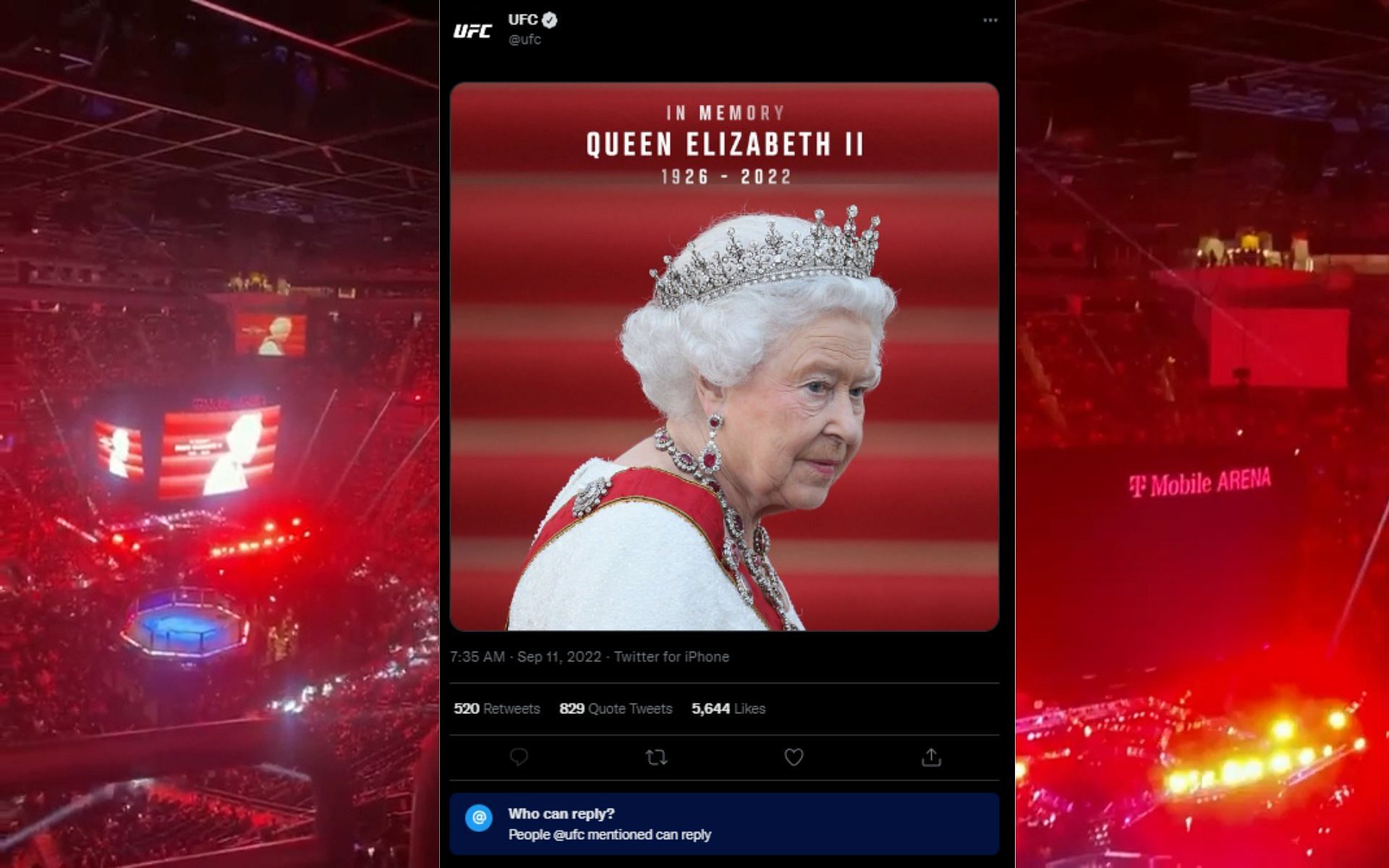 The UFC bans comments under the Queen's tribute
