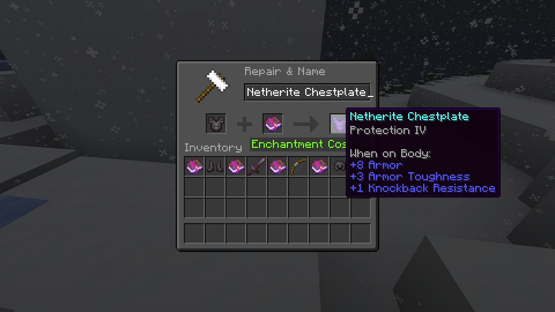 Protection enchantment adds a bonus damage reduction on armor parts (Image via Mojang)