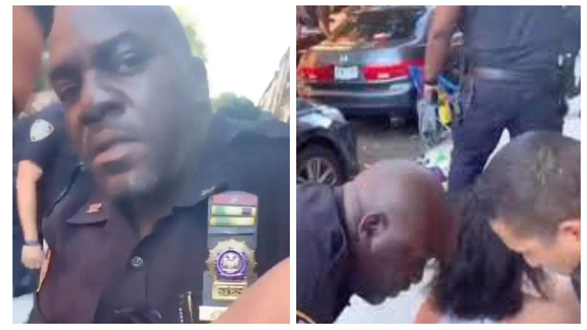 The officer was trying to arrest a man for attempted murder (image via Instagram)
