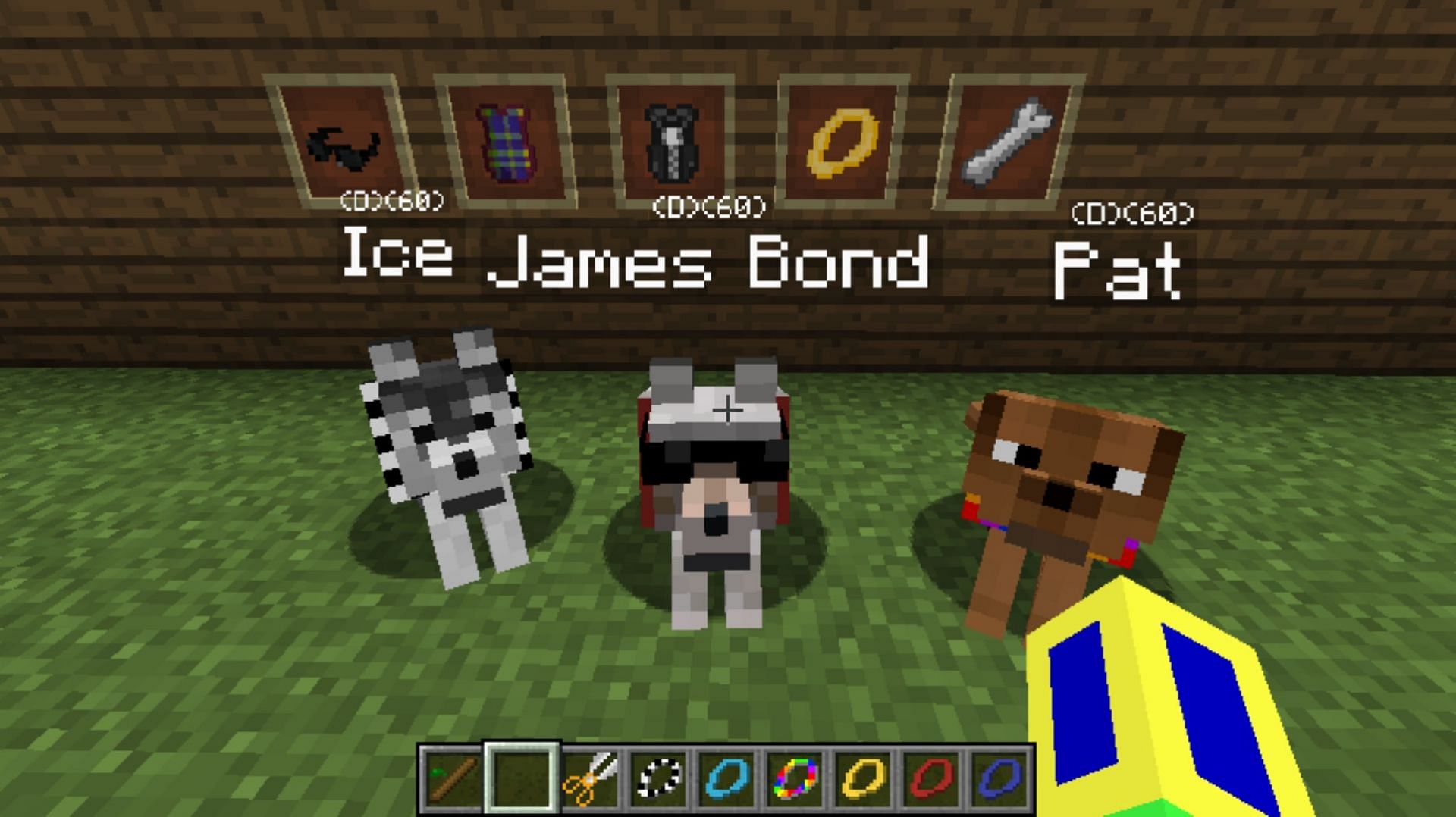 This mod adds loads of features for wolves in Minecraft (Image via CurseForge)