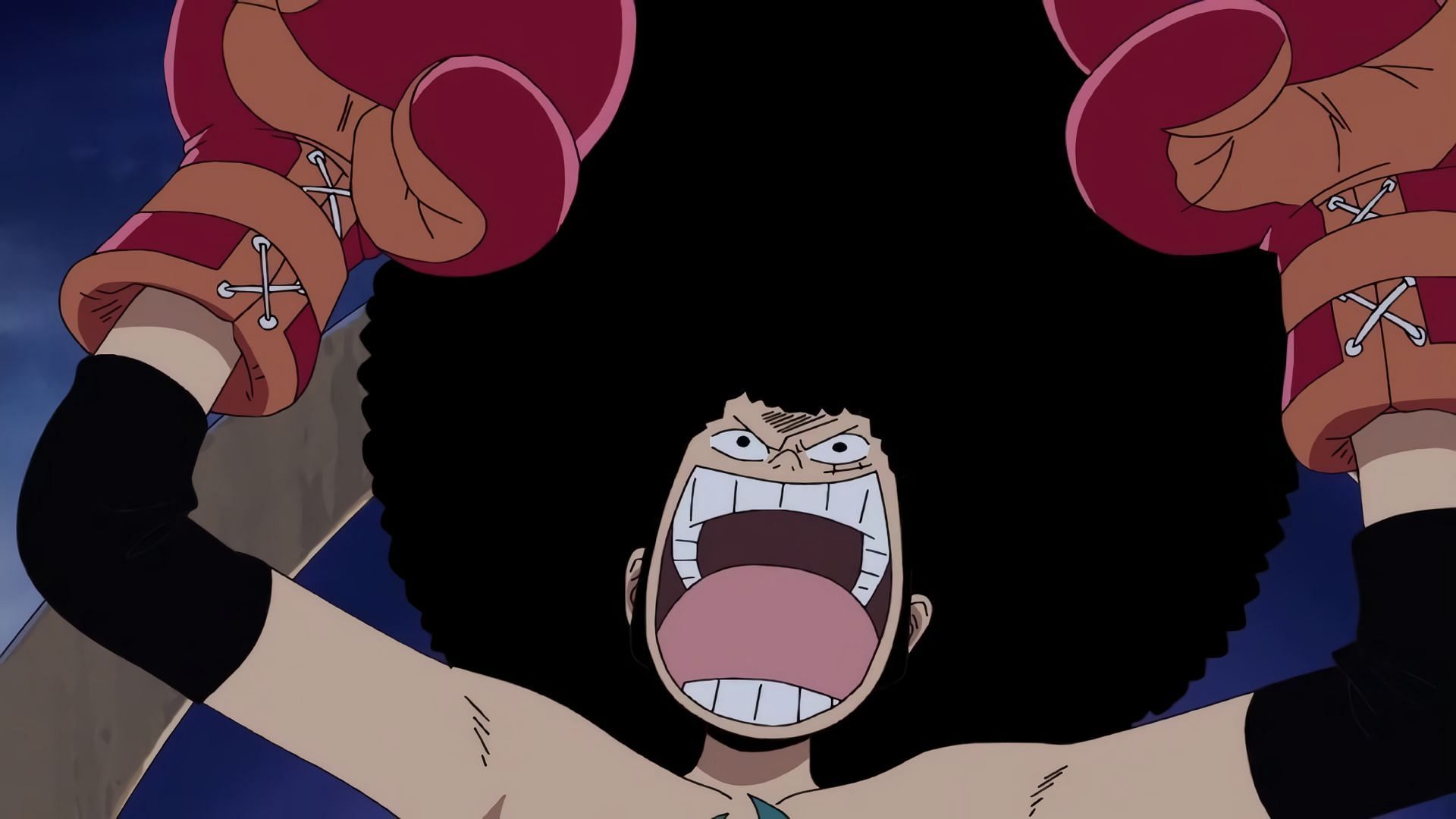 Luffy during One Piece&#039;s Davy Back Fight arc (Image via Toei Animation)