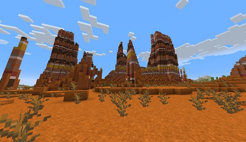 Eroded Badlands in Minecraft