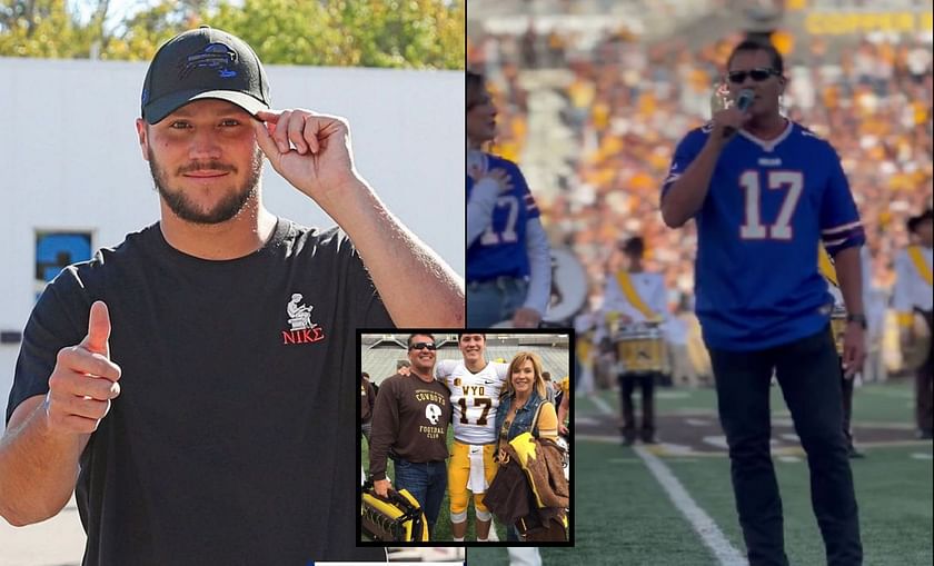 Josh Allen's father sings national anthem at Wyoming football game