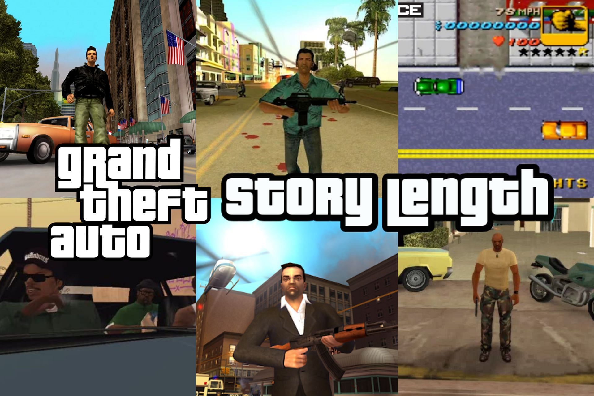 GTA 3D universe games and their story length (Image via Sportskeeda)