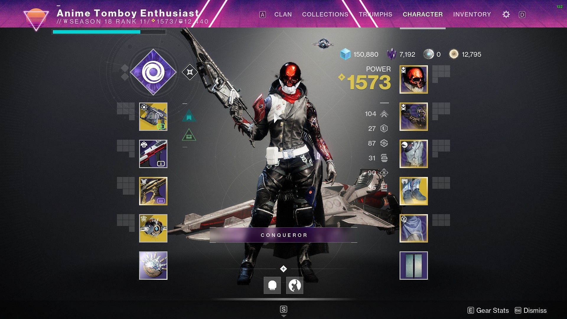 A Guardian&#039;s inventory (Image via Destiny 2)