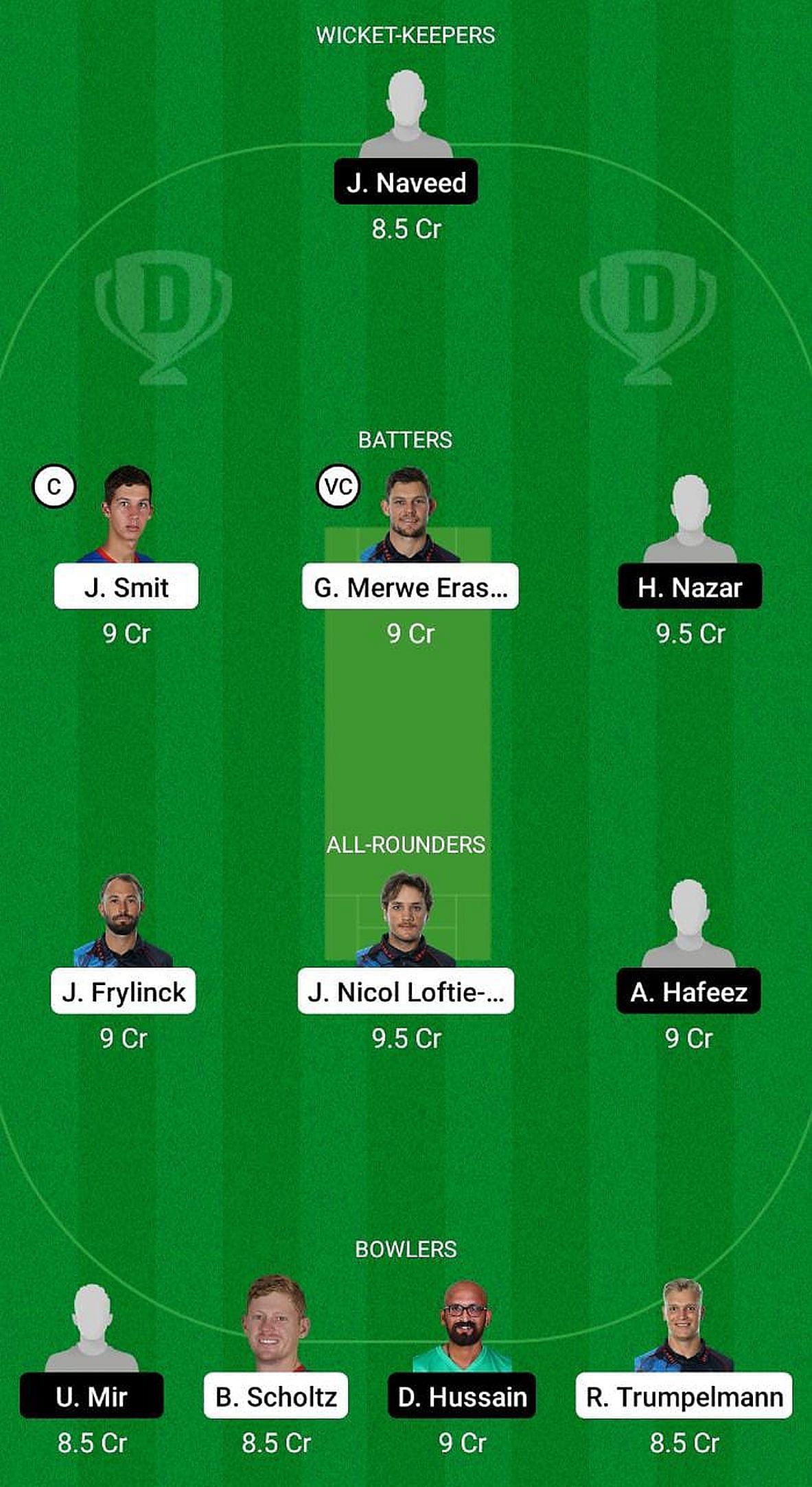 RE vs LAH Fantasy Suggestion Team 2