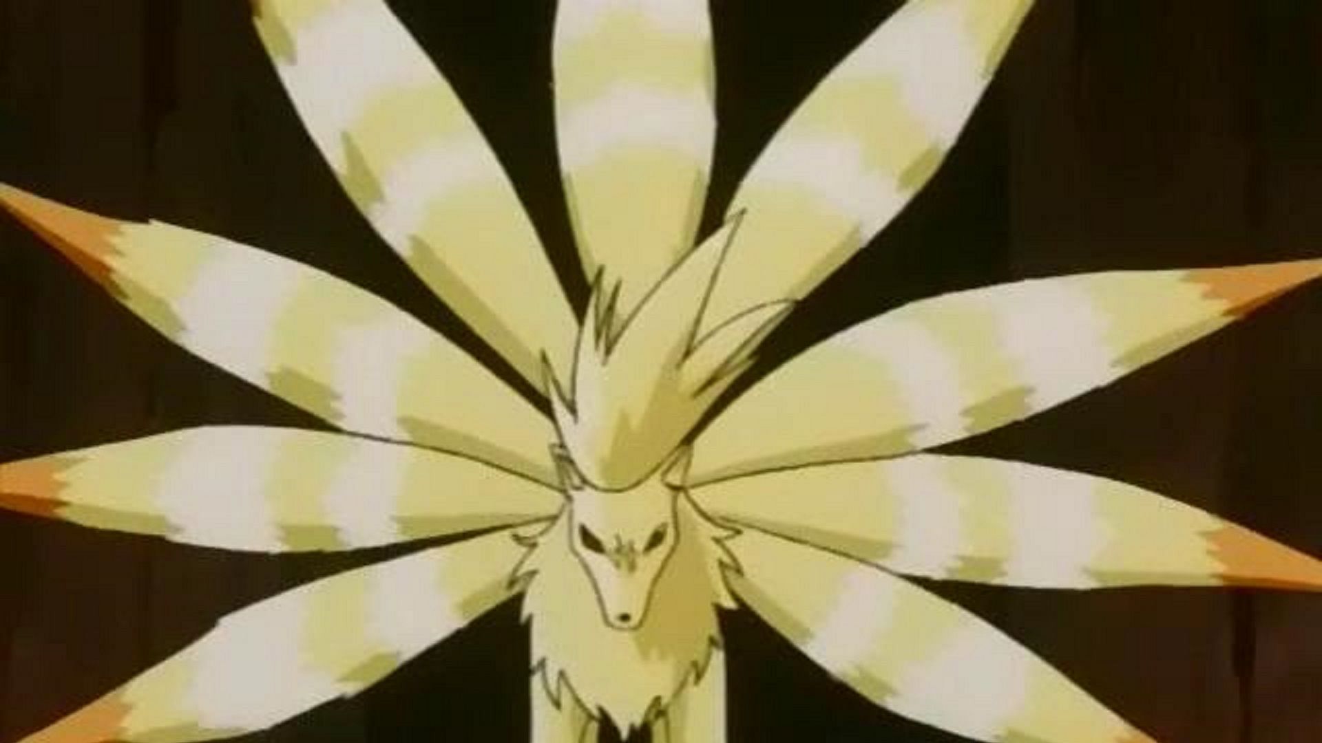 Ninetales&#039; defensive stance in the anime (Image via The Pokemon Company)