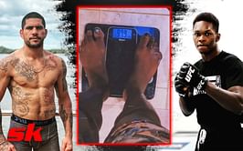 "Bulking will not help that chin" - Fans react to Israel Adesanya weighing 215lbs ahead of Alex Pereira fight