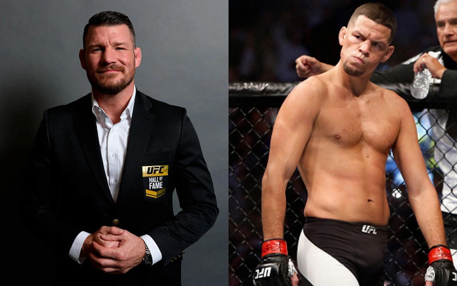 Michael Bisping (left) and Nate Diaz (right)
