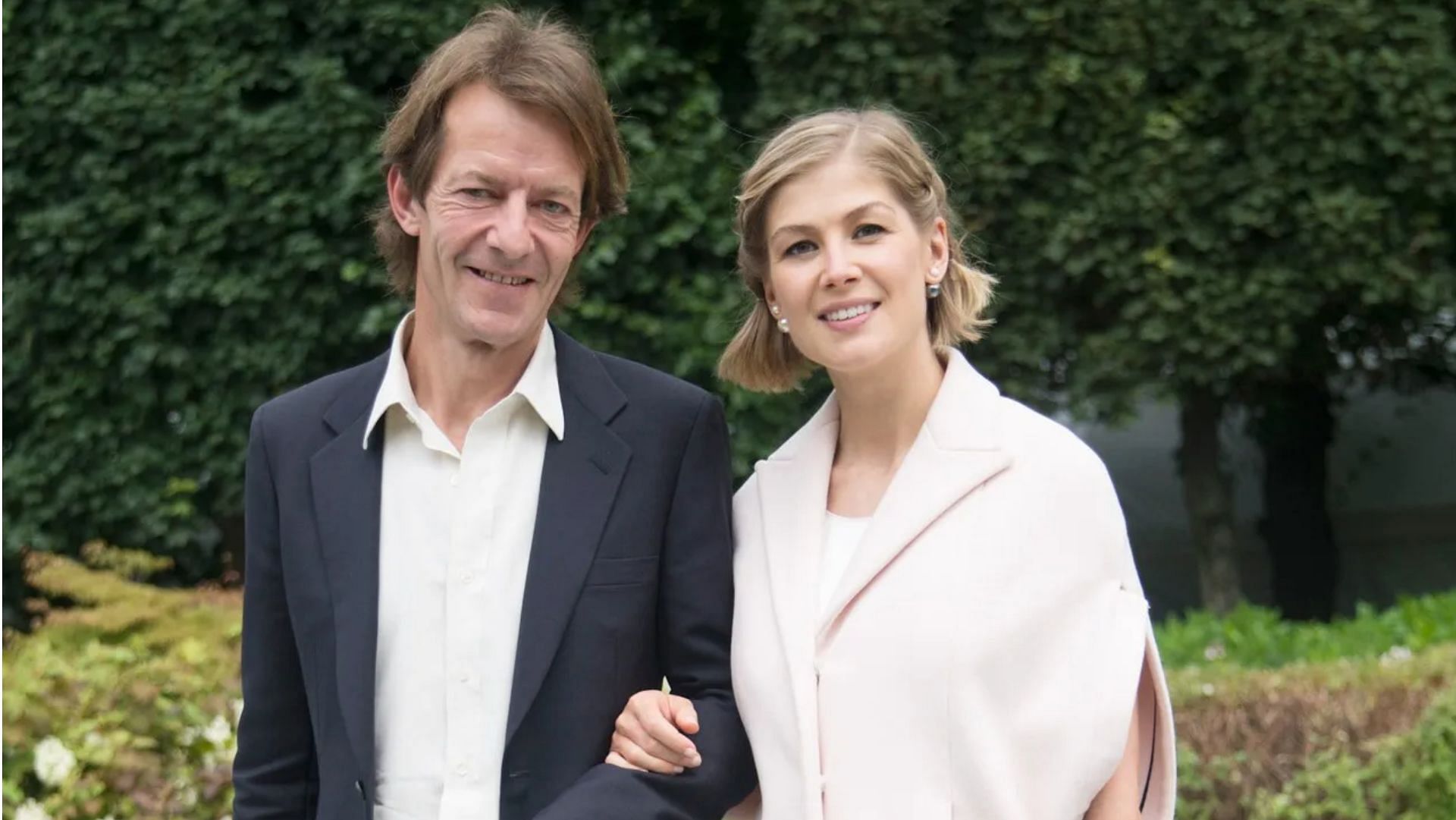 Rosamund Pike and Robie Uniacke first met in 2009. (Photo via Getty Images)