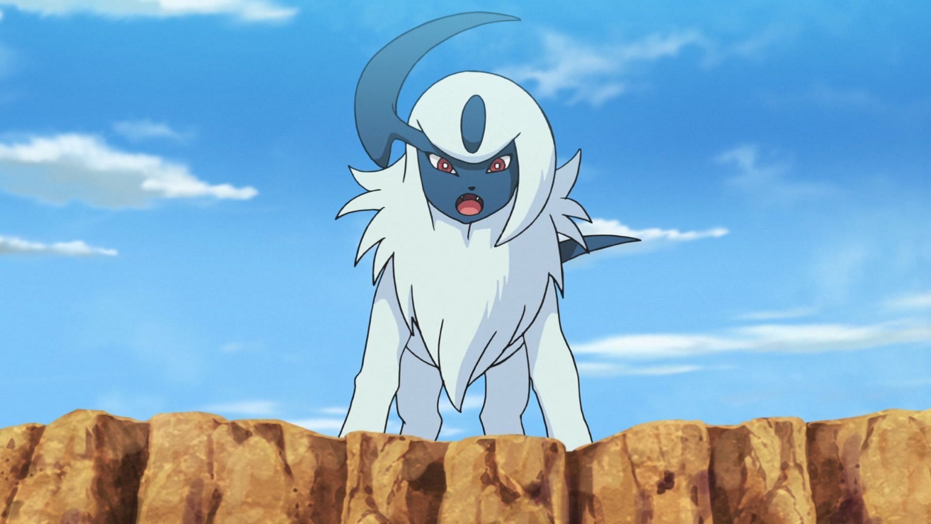 Absol as it appears in the anime (Image via The Pokemon Company)