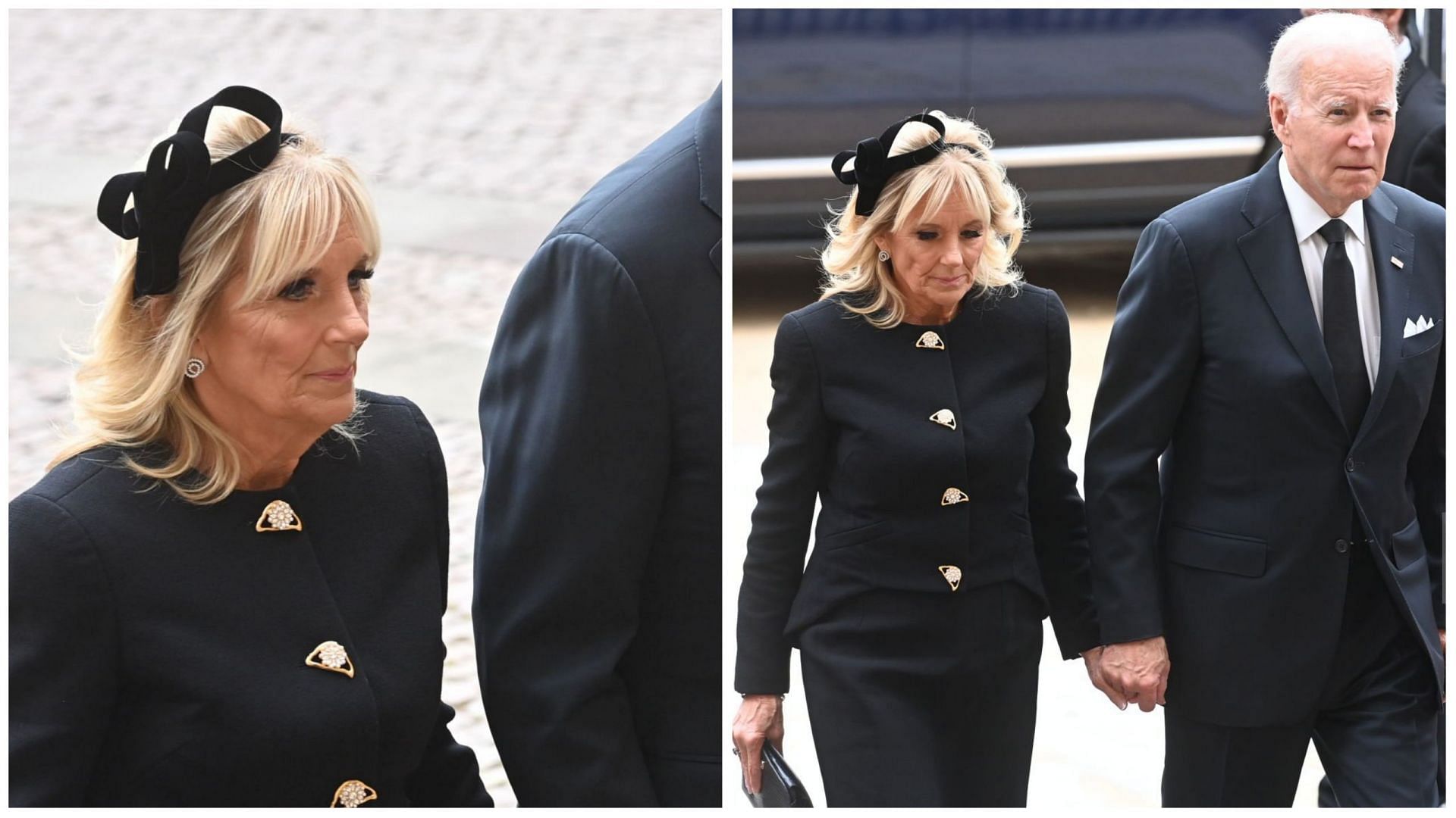 Jill Biden wore a black fascinator to Queen Elizabeth