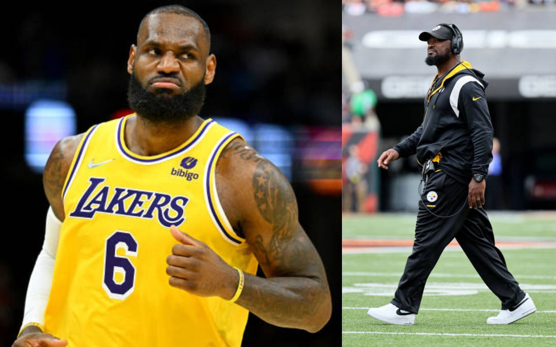 LeBron James (left) and Mike Tomlin (right)