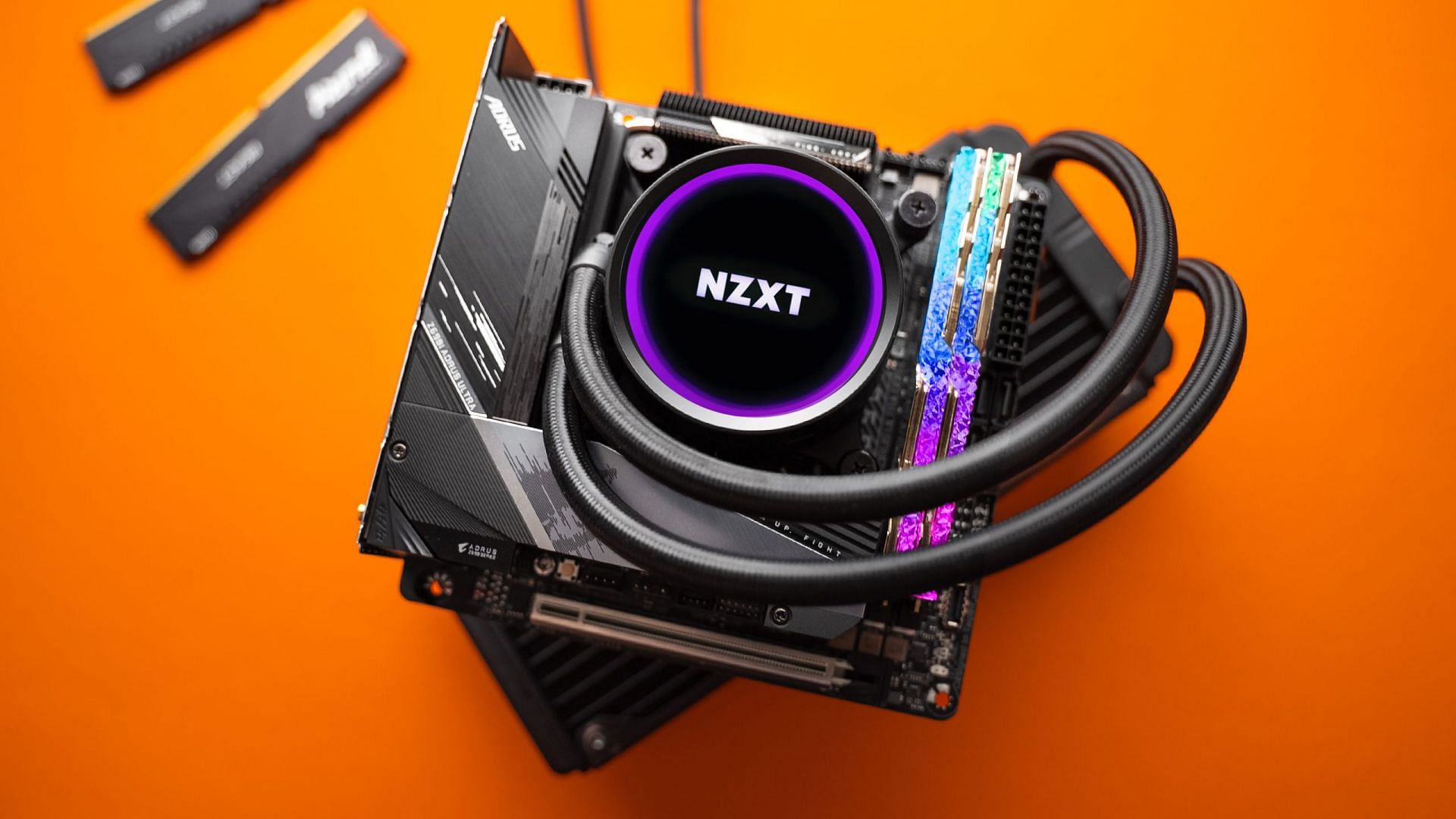 The CPU blockhead of an NZXT AIO (Image via @OptimumTechYT/Twitter)