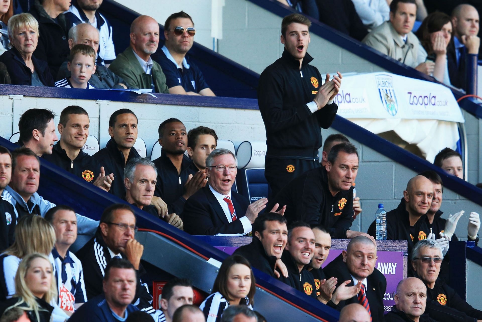 Manchester United legend Sir Alex Ferguson and David de Gea.