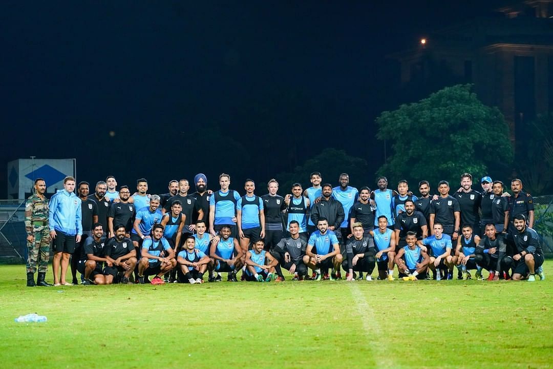 Mumbai City FC squad during a training session for the 2022 Durand Cup (Image Courtesy: Mumbai City FC Instagram)