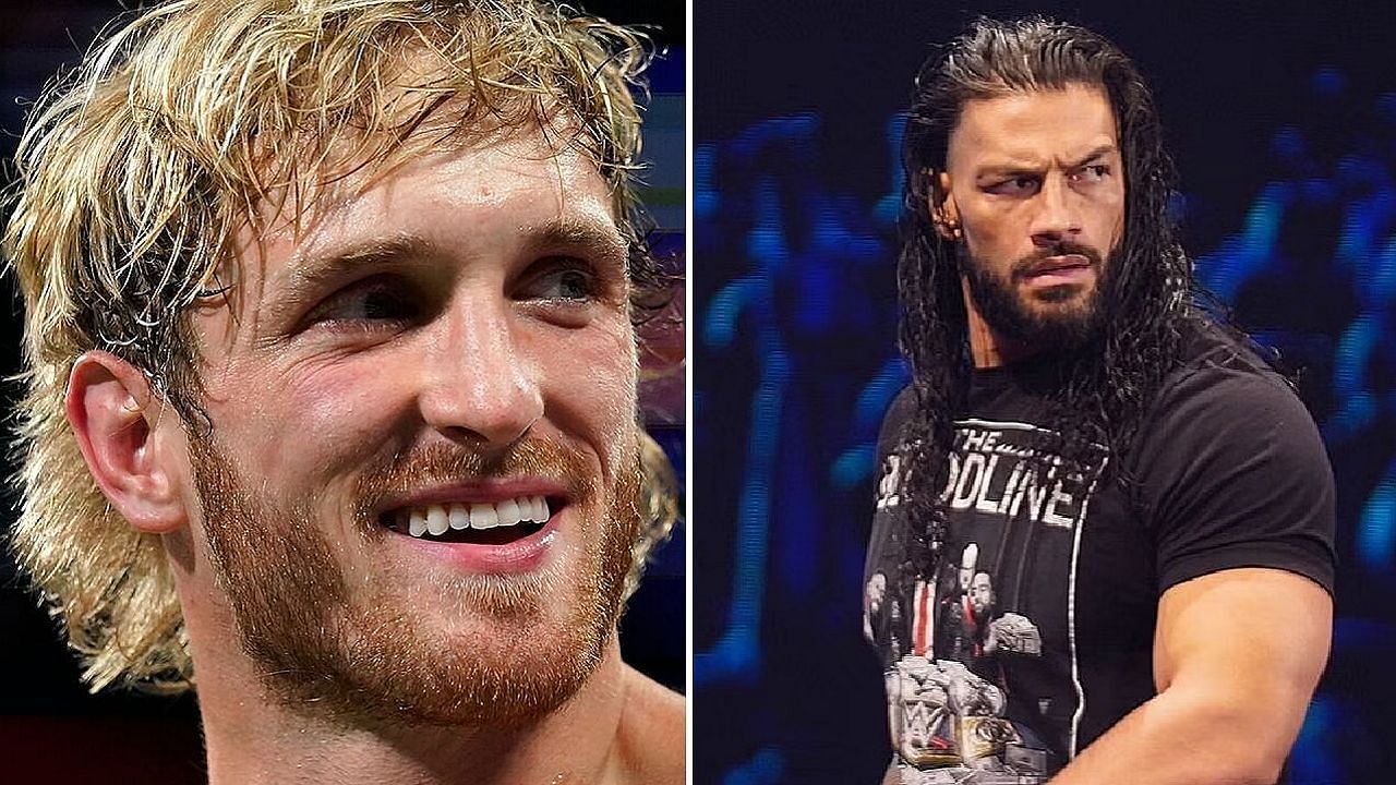 Logan Paul (left); Roman Reigns (right)