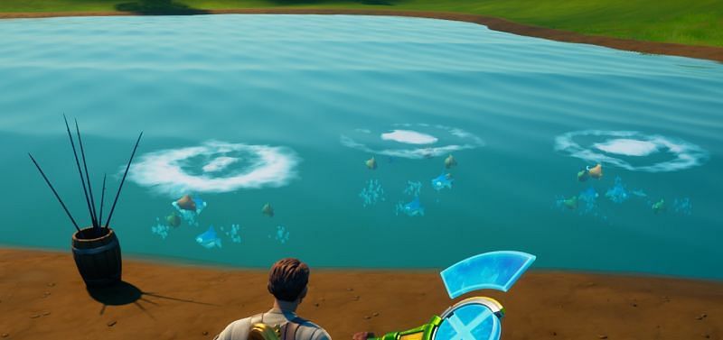 Most fishing spots in the game look like this (Image via Epic Games)