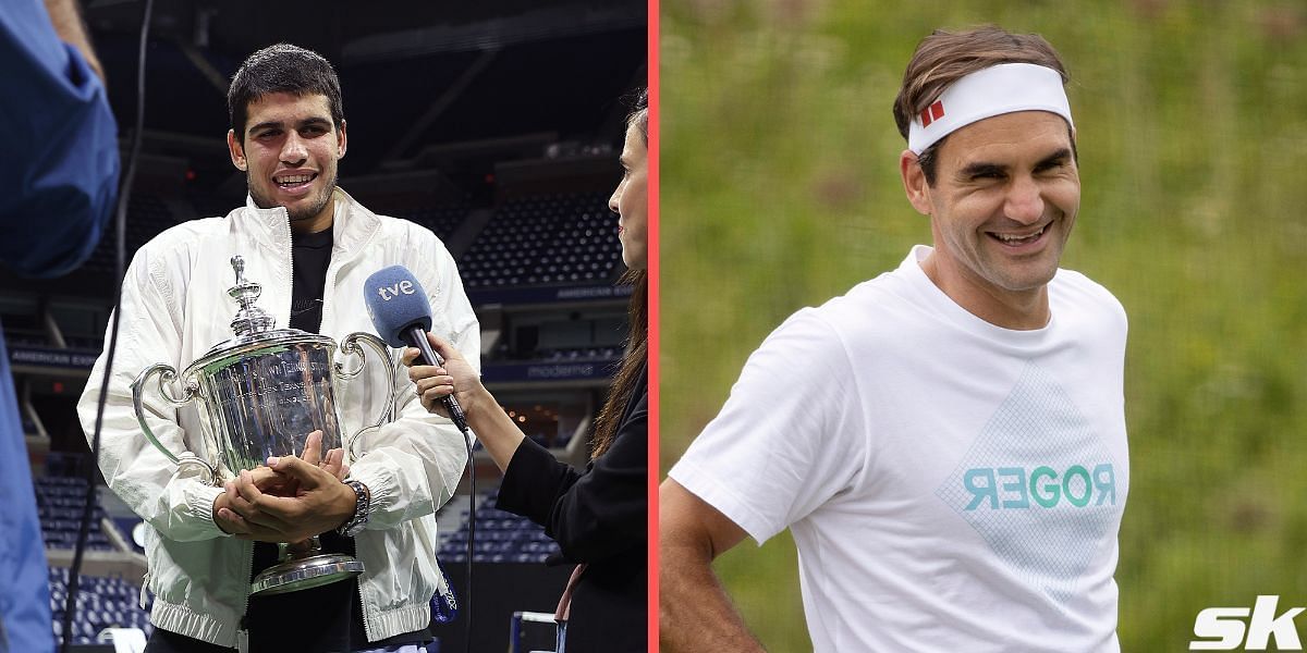 Carlos Alcaraz and Roger Federer