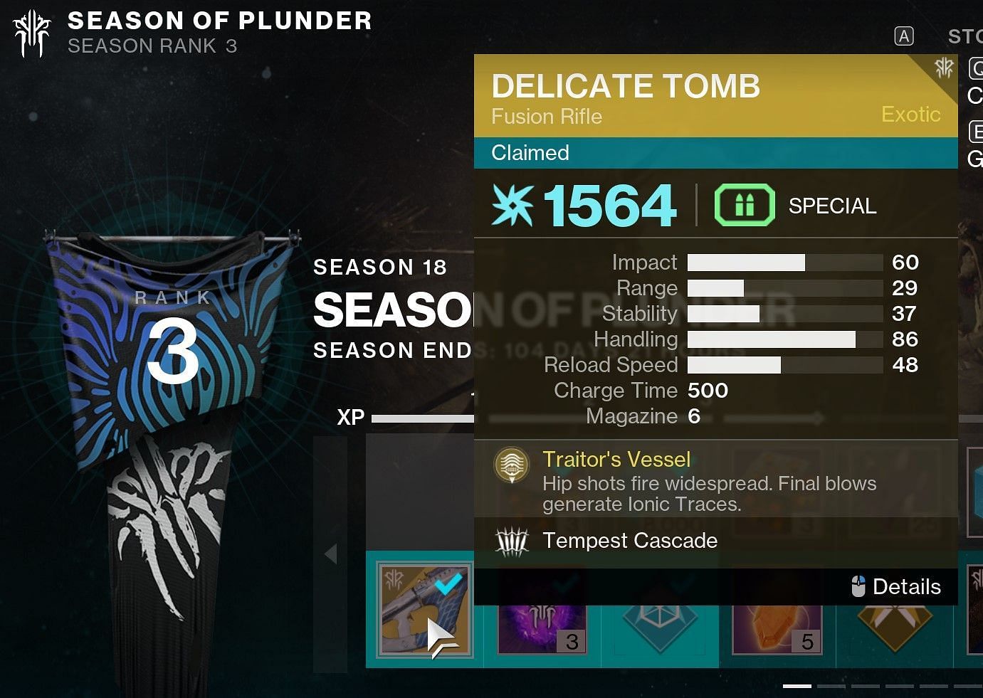 The Delicate Tomb is earned through the Destiny 2 Season Pass (Image via Bungie)