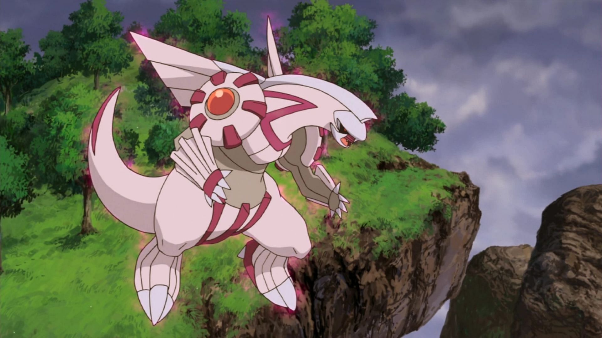 Palkia as it appears in the anime (Image via The Pokemon Company)