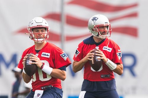 New England Patriots quarterback training.