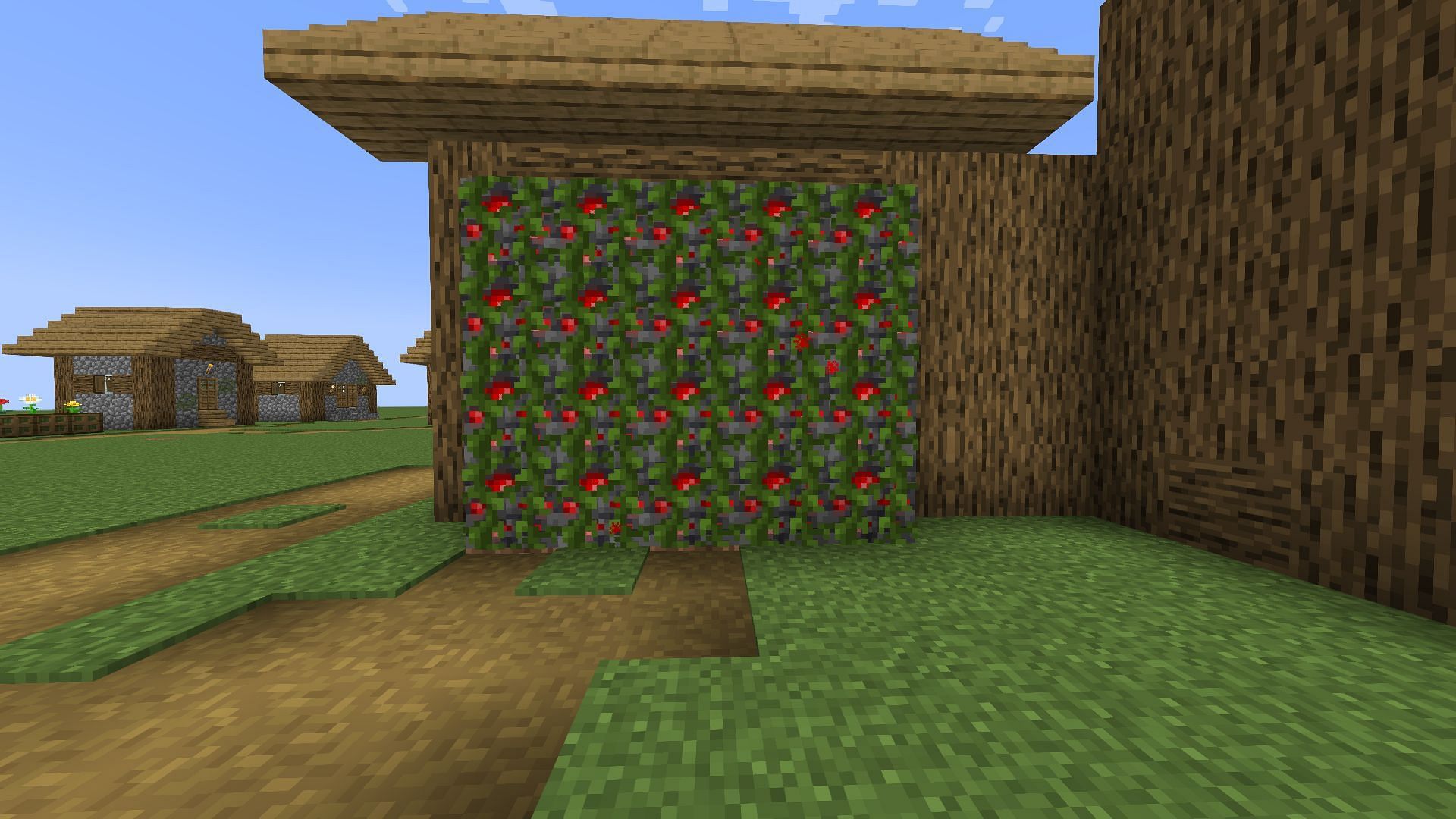 The redstone sweet berry skin in Minecraft (Image via Mojang)