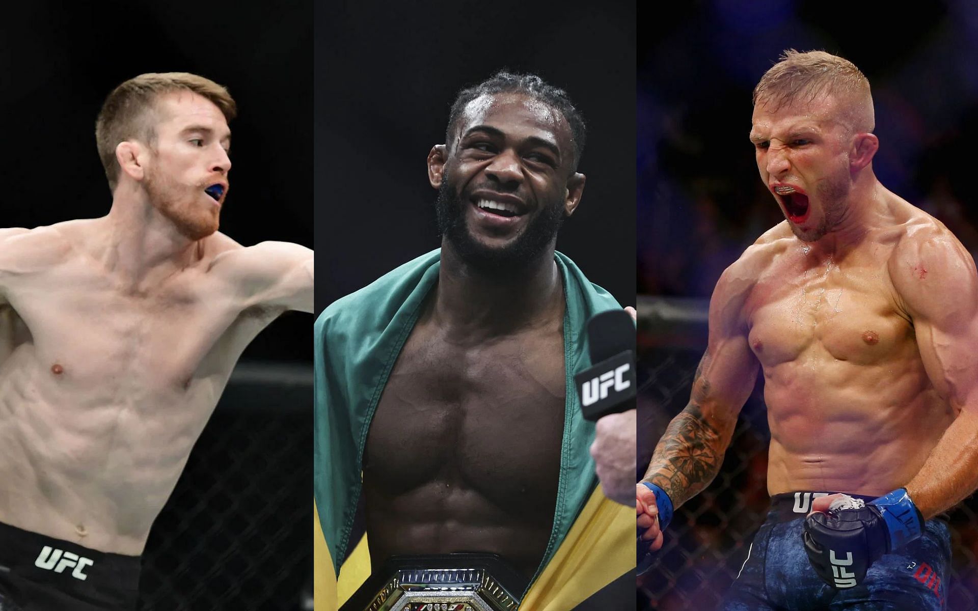 Cory Sandhagen (left), Aljamain Sterling (middle) and TJ Dillashaw (right) 