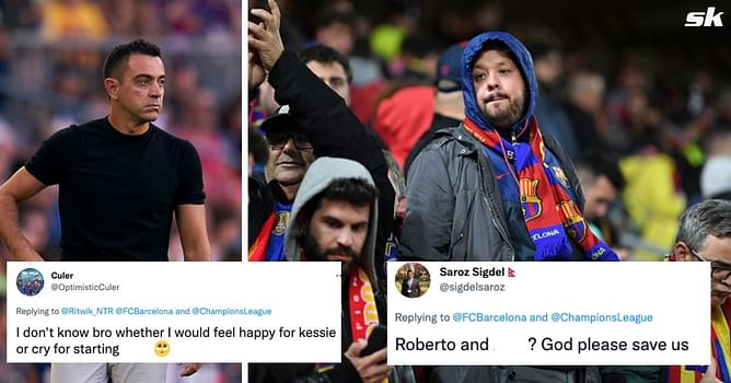 "God please save us", "For goodness sake why?" - Barcelona fans rattled as Xavi names veteran star in UEFA Champions League starting line-up