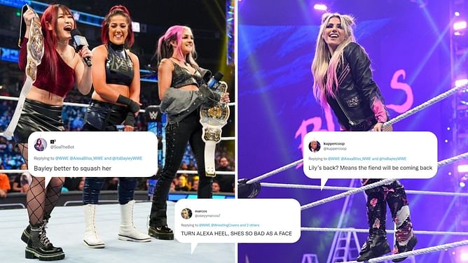 “TURN ALEXA HEEL, SHE'S SO BAD AS A FACE” - Fans unhappy with Alexa Bliss’ promo during Damage CTRL’s championship celebration