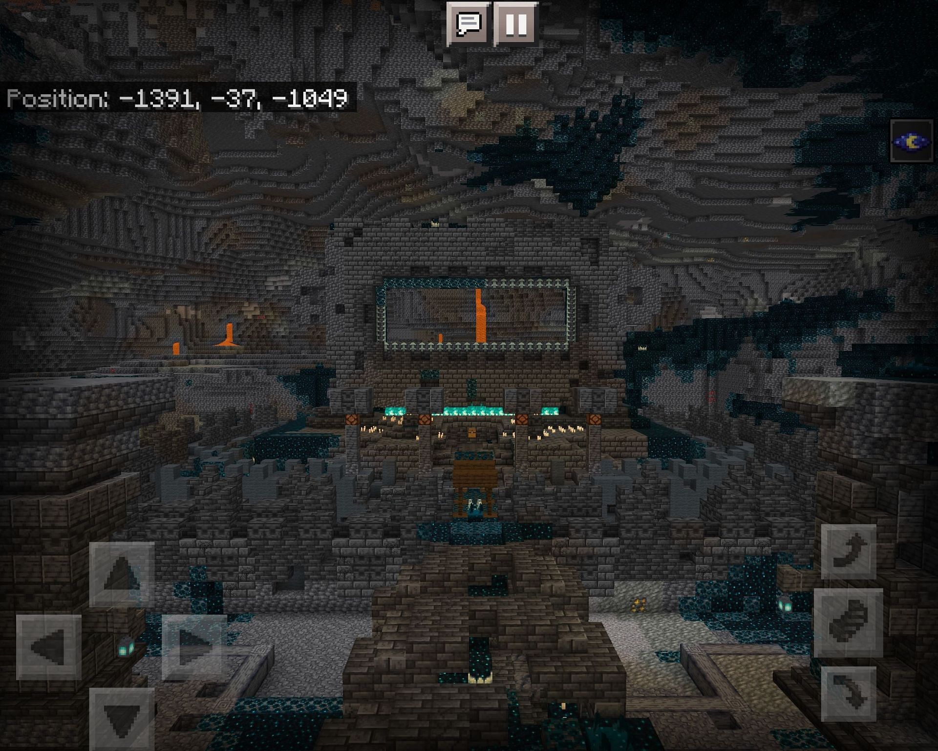 One of the ancient cities found on the world (Image via Minecraft)