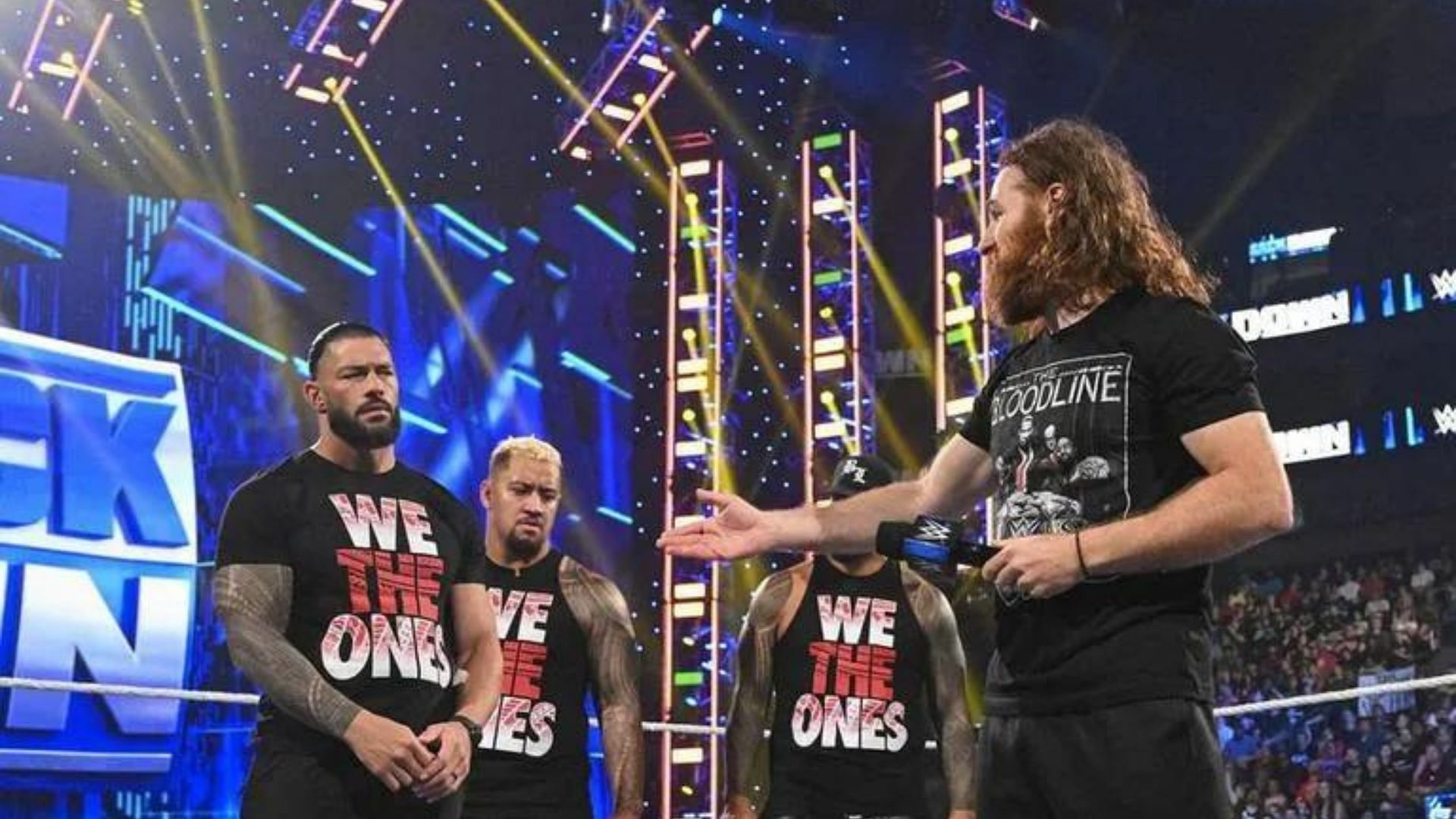 Sami Zayn was given an Honorary Uce shirt by Roman Reigns on SmackDown