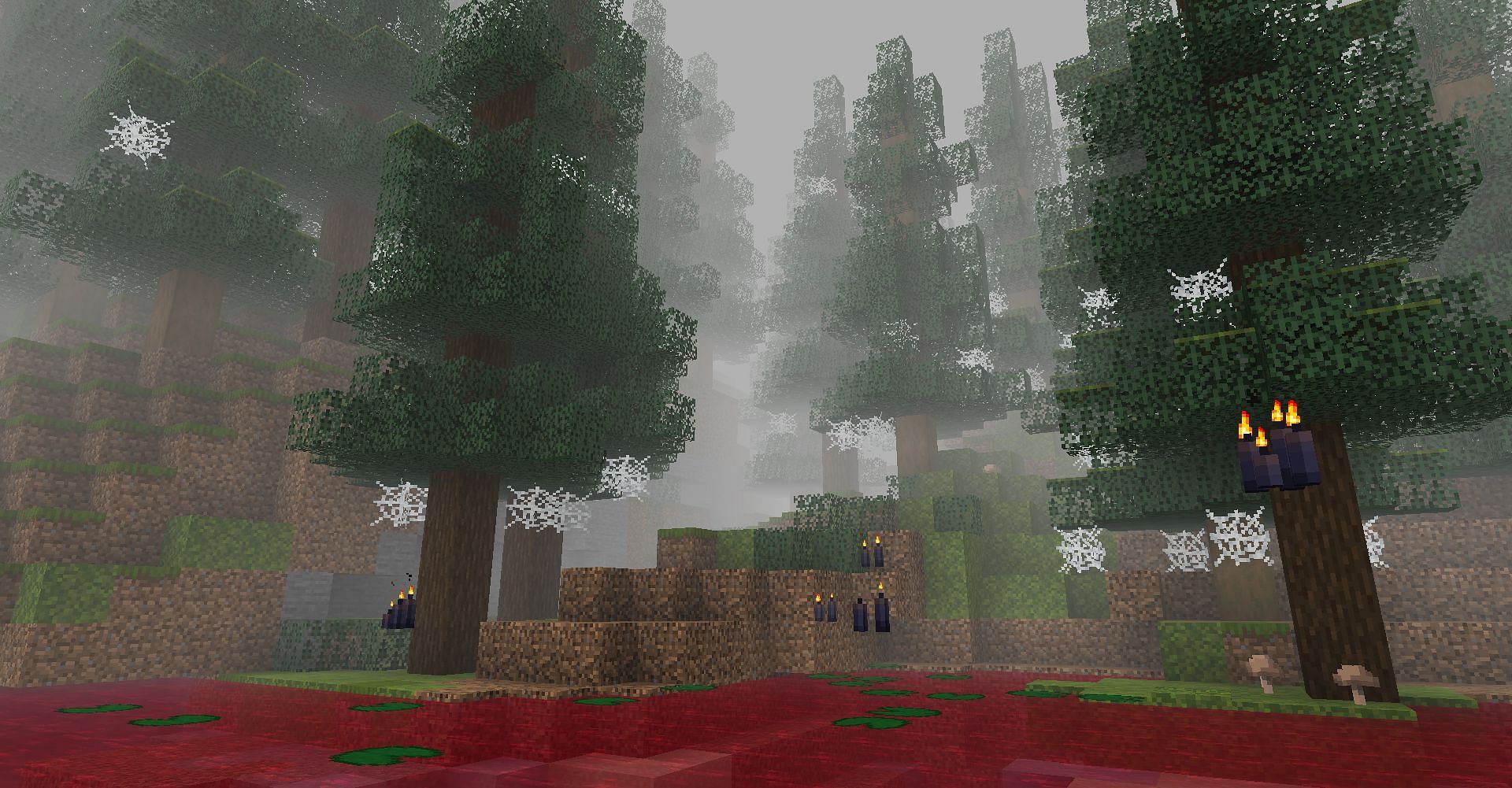 This Minecraft mod mainly enhances the environment around the players to make the game scarier (Image via CurseForge)