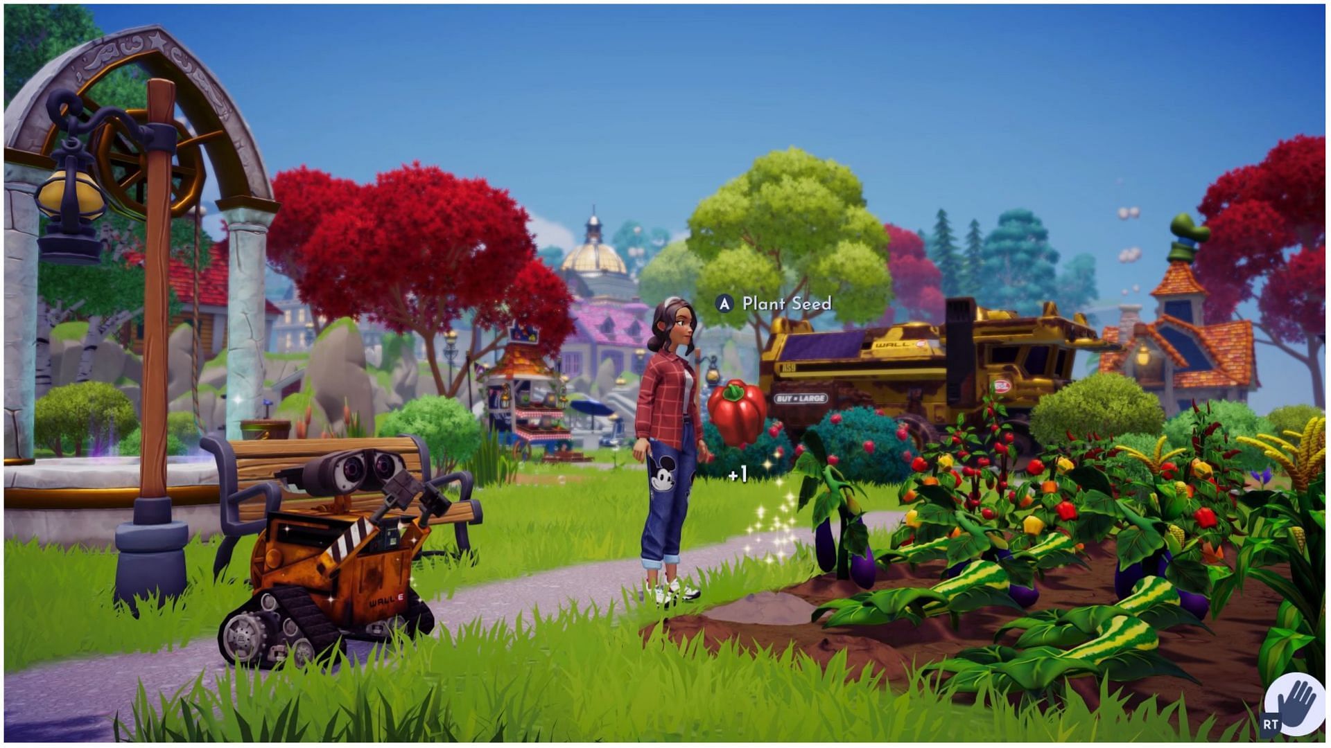 Farming in Disney Dreamlight Valley is an enjoyable experience (Image via Gameloft)