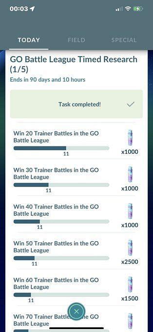 pokemon go battle timed research tasks and rewards