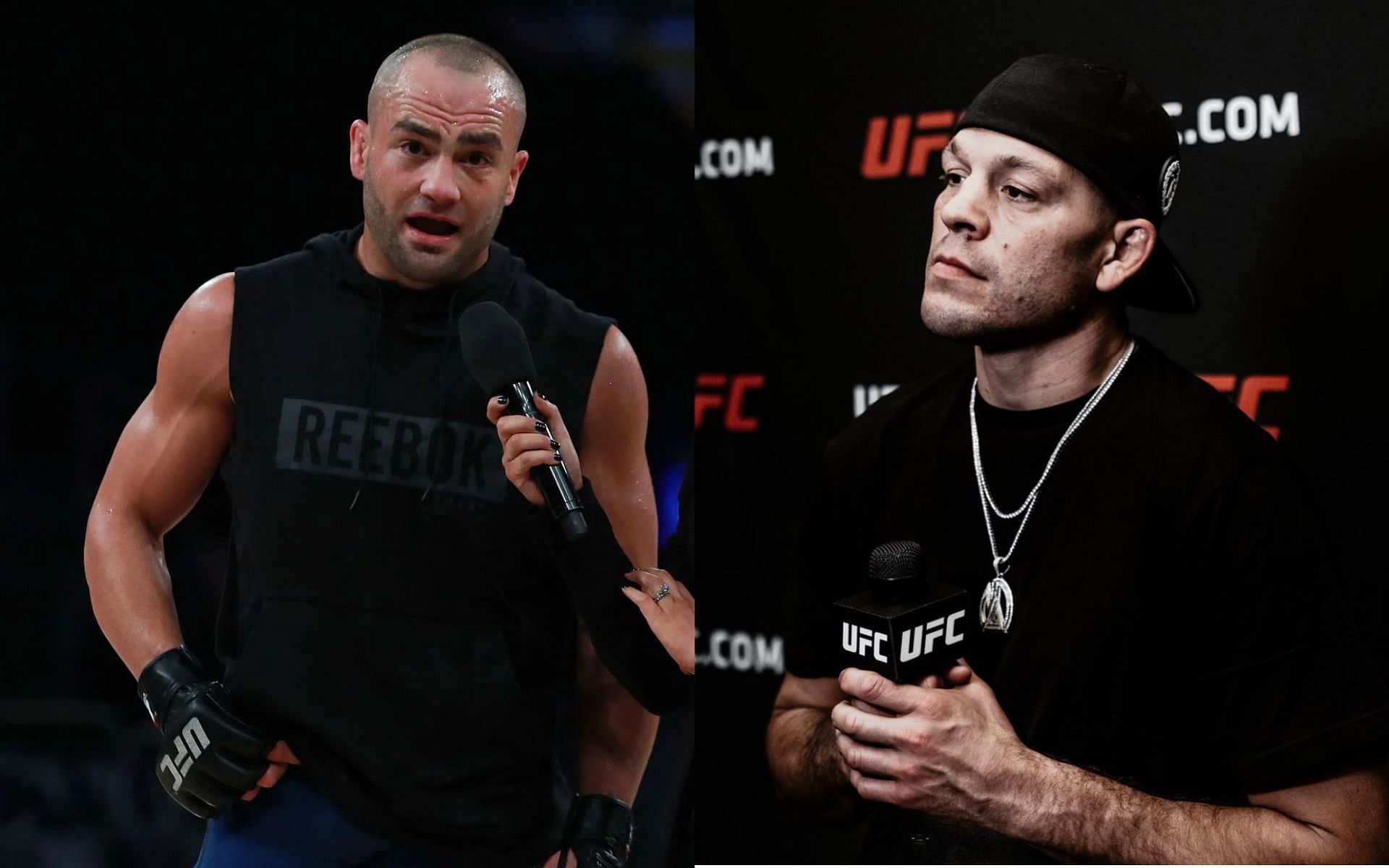 Eddie Alvarez (Left) and Nate Diaz (Right) [Images via @natediaz209 on Instagram, rest via Getty]